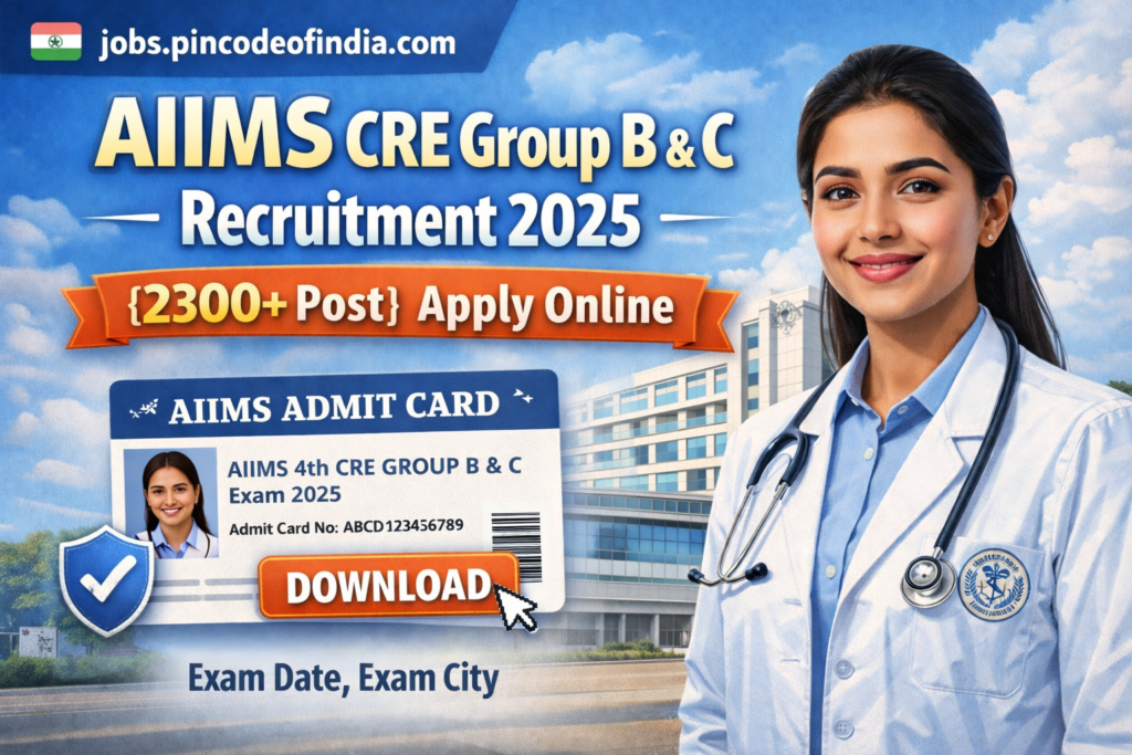 AIIMS CRE Group B & C Recruitment 2025 {2300+ Post} Apply Online