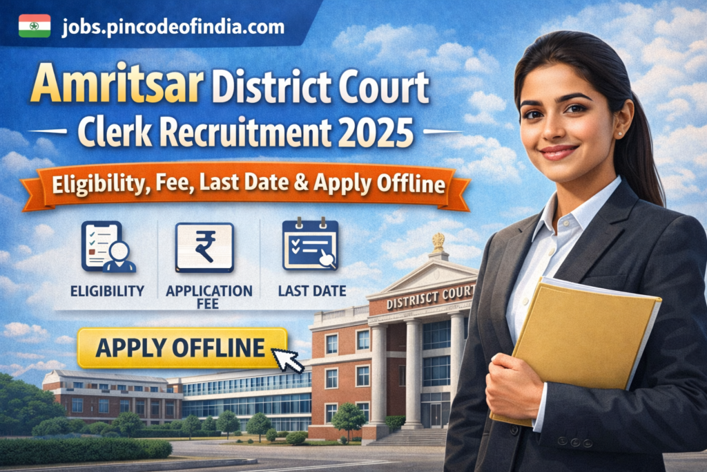 Amritsar District Court Clerk Recruitment 2025 Eligibility, Fee, Last Date & Apply Offline
