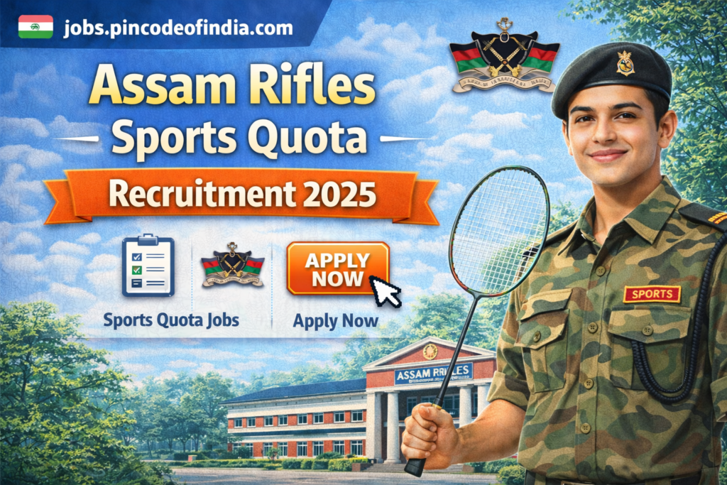 Assam Rifles Sports Quota Recruitment 2025, Apply Online