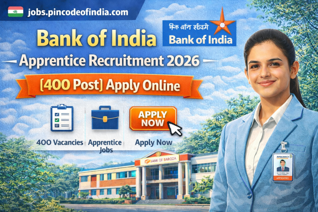 Bank of India Apprentice Recruitment 2026 [400 Post] Apply Online