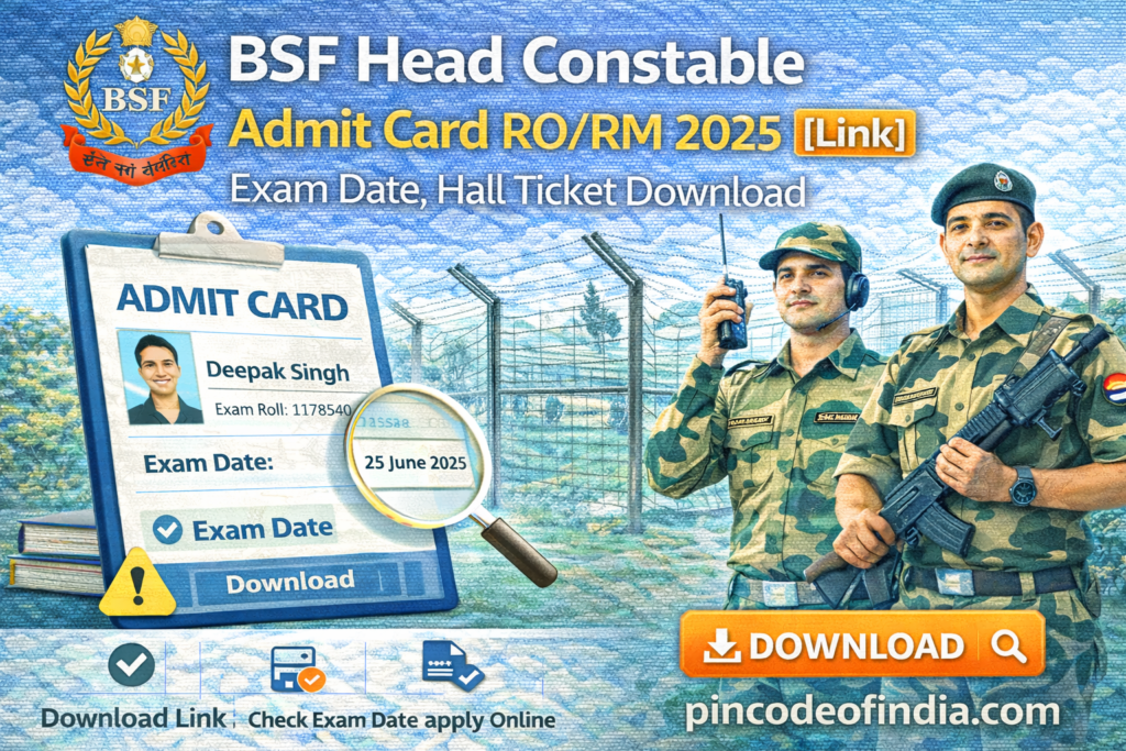 BSF Head Constable Admit Card RO/ RM 2025 [Link] Exam Date, Hall Ticket Download