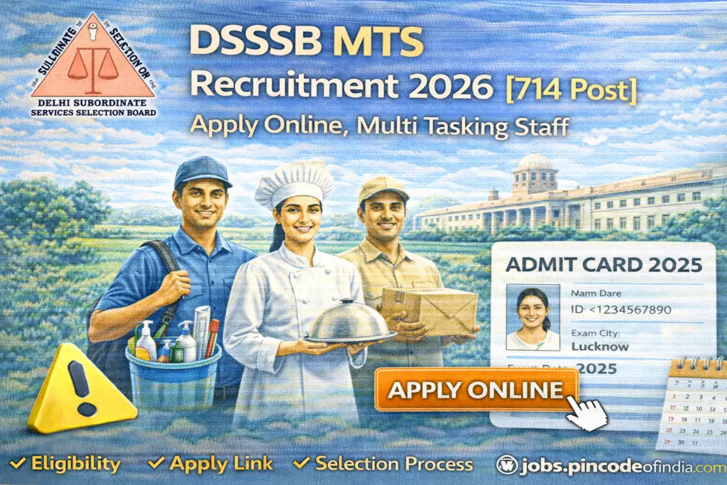 DSSSB MTS Recruitment 2026 [714 Post] Apply Online, Multi Tasking Staff