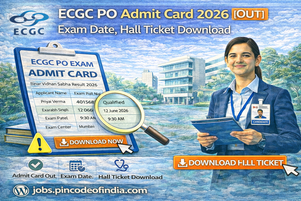 ECGC PO Admit Card 2026 [Out] Exam Date, Hall Ticket Download