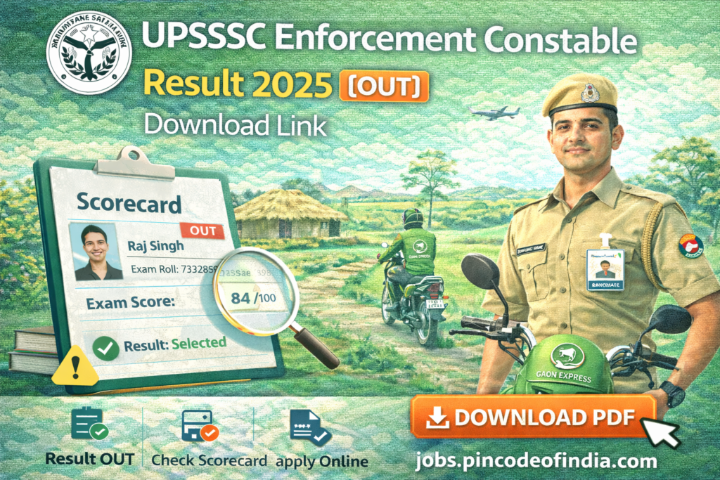 UPSSSC Enforcement Constable PET Result 2025 {OUT} Download Link