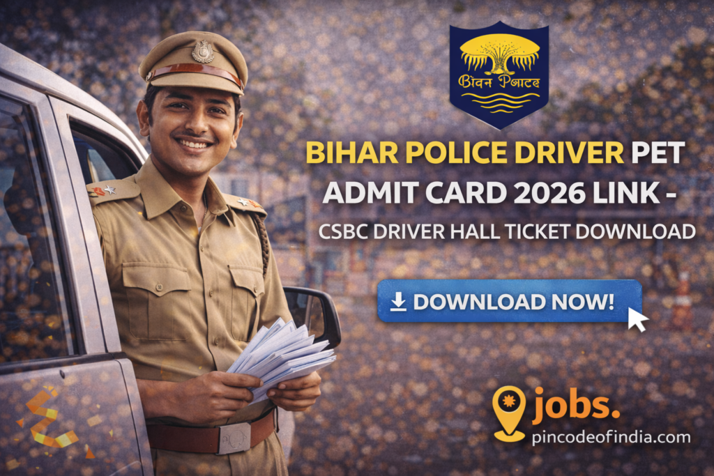 Bihar Police Driver PET Admit Card 2026 Link – CSBC Driver Hall Ticket Download