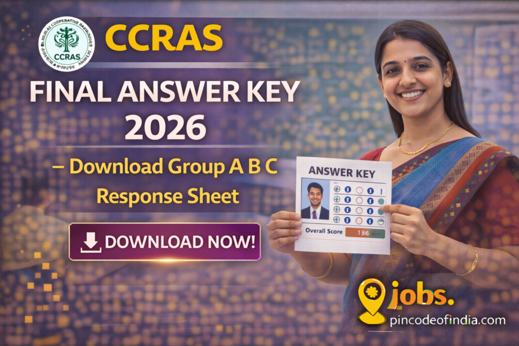 CCRAS Final Answer Key 2026 Download Group A B C Response Sheet