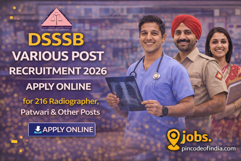 DSSSB Various Post Recruitment 2026 Apply Online for 216 Radiographer, Patwari & Other Posts