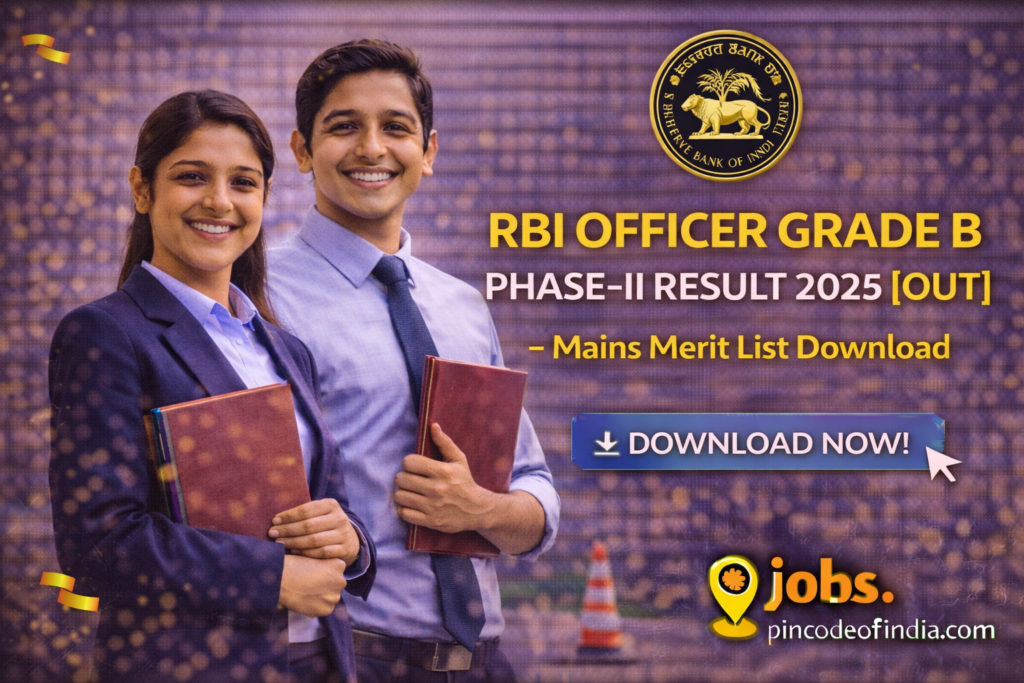 RBI Grade B Phase-II Result 2025 Out – Officer Grade B Mains Merit List