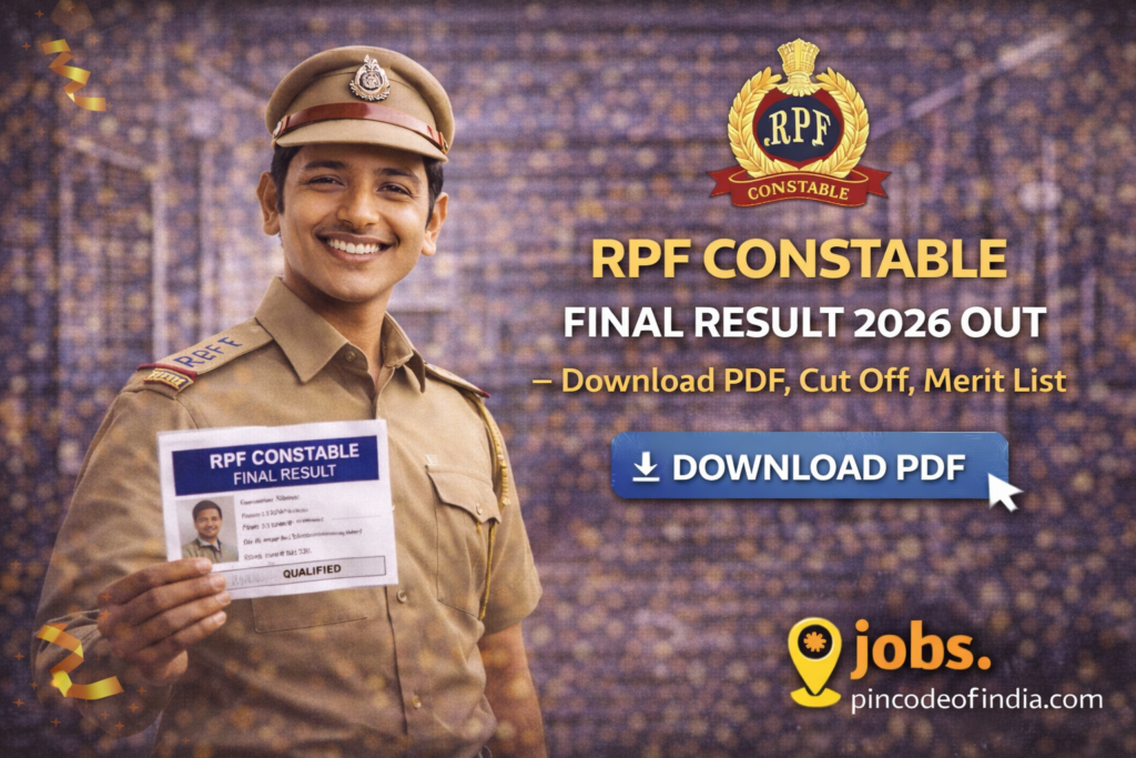 RPF Constable Final Result 2026 OUT – Download PDF, Cut Off, Merit List