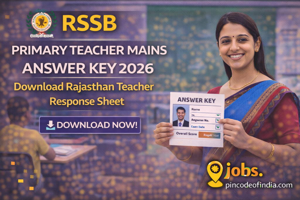 RSSB Primary Teacher Mains Answer Key 2026 Download Rajasthan Teacher Response Sheet