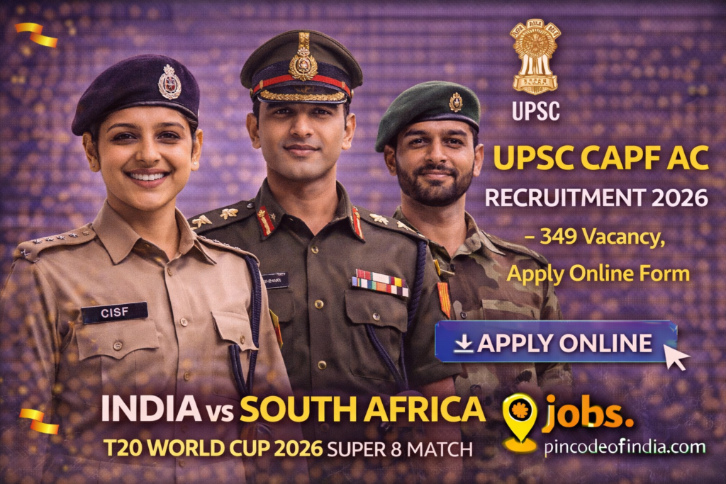 UPSC CAPF AC Recruitment 2026 – 349 Vacancy, Apply Online Form