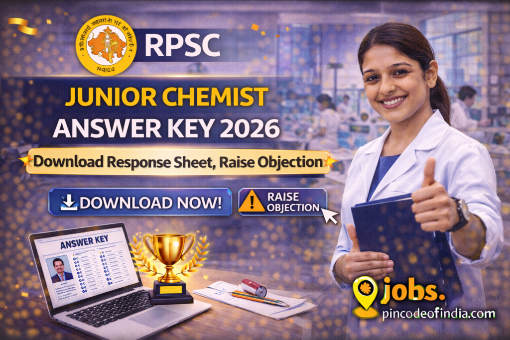 RPSC Junior Chemist Answer Key 2026 – Download Response Sheet, Raise Objection