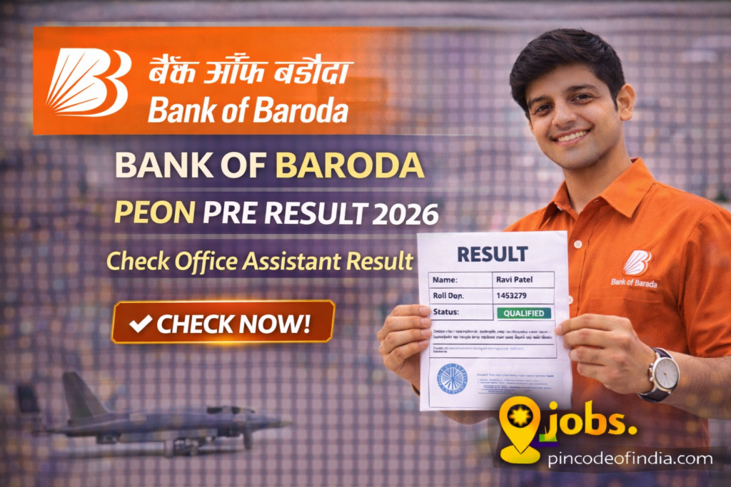 Bank of Baroda Peon Pre Result 2026 Check Office Assistant Result
