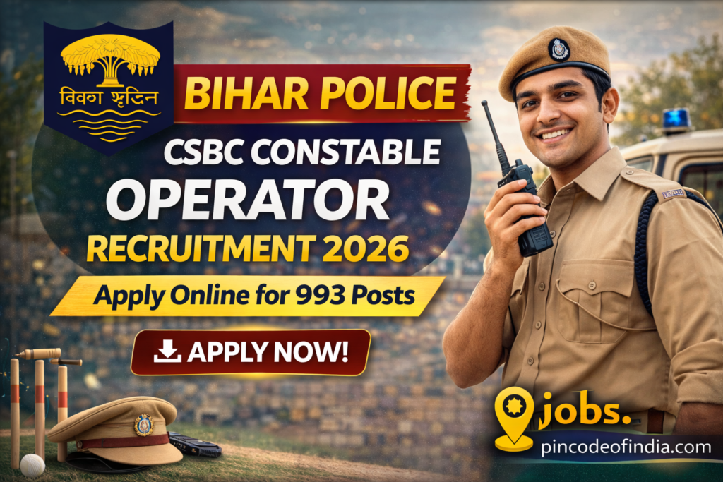 Bihar Police CSBC Constable Operator Recruitment 2026 Apply Online for 993 Posts