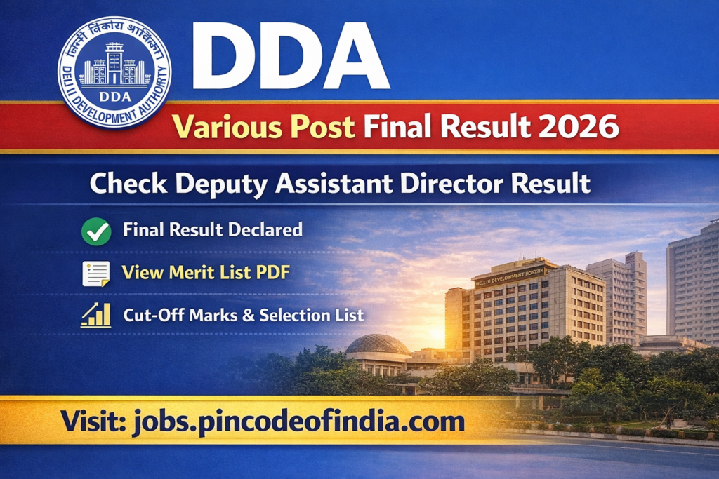 Delhi DDA JSA Final Result 2026