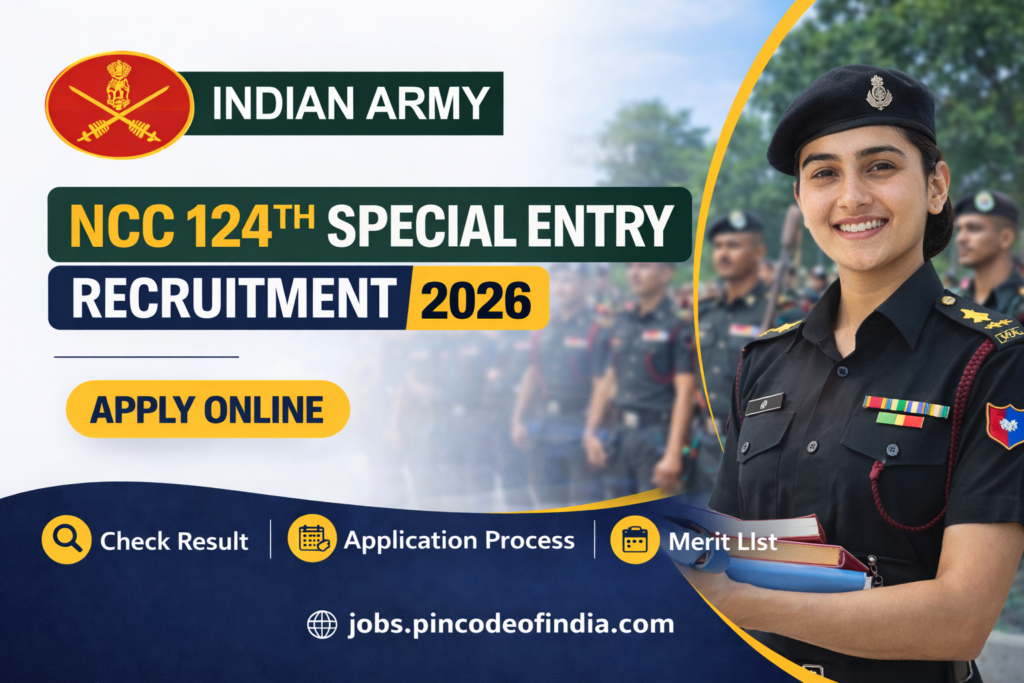 Indian Army NCC 124th Special Entry Recruitment 2026 Apply Online