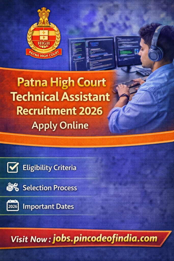 Patna High Court Technical Assistant Recruitment 2026 Apply Online