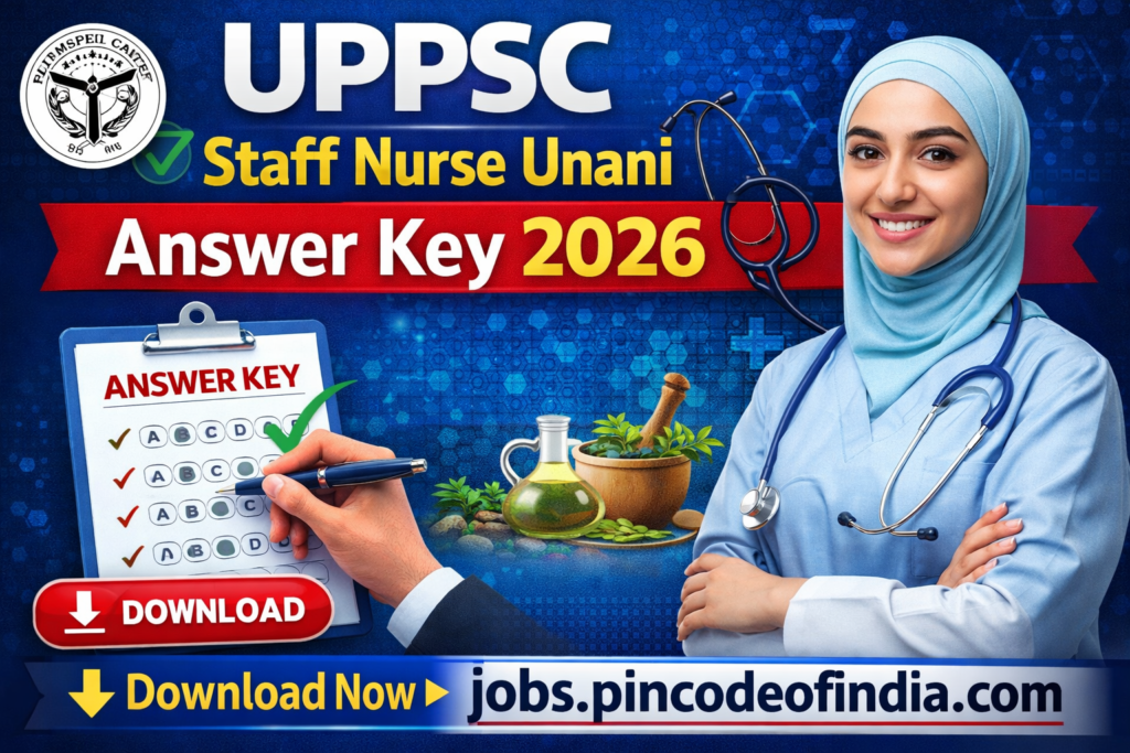 UPPSC Staff Nurse Unani Answer Key 2026 Download