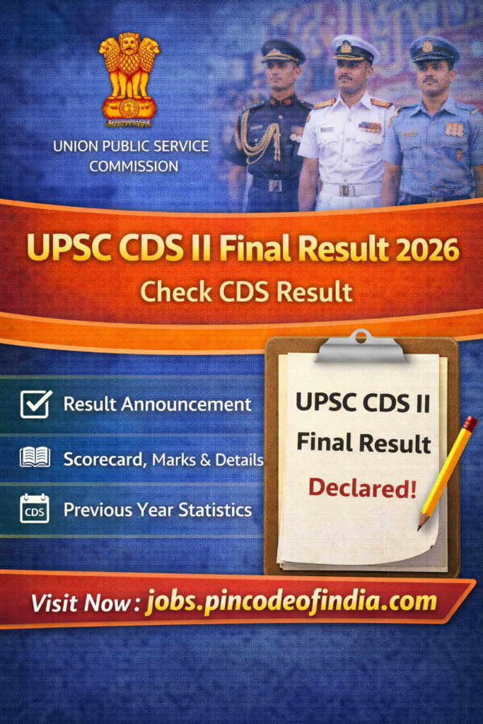 UPSC CDS II Final Result 2026 Check CDS Result