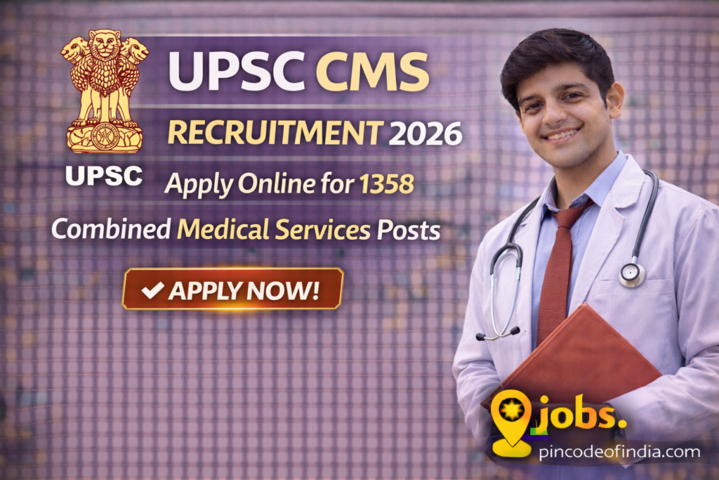 UPSC CMS Recruitment 2026 (Combined Medical Services) Answer Key released for 1358 posts. Download Response Sheet for UPSC CMS 2026.