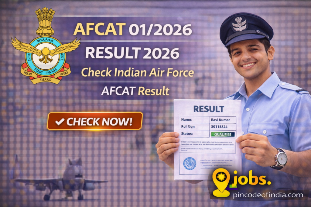 AFCAT 01/2026 Result 2026 Check Indian Air Force AFCAT Result