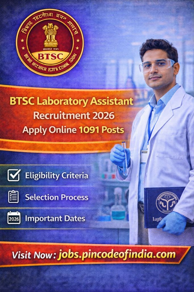 BTSC Laboratory Assistant Recruitment 2026 Apply Online 1091 Posts