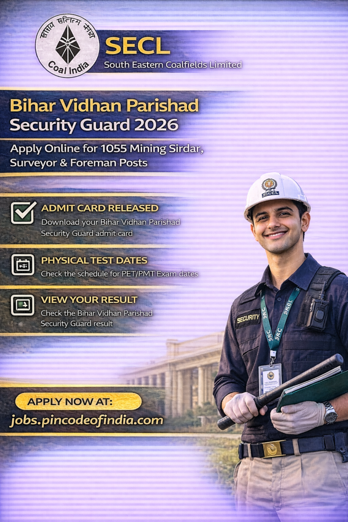 SECL Recruitment 2026 – Apply Online for 1055 Mining Sirdar, Surveyor & Foreman Posts