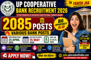 UP Cooperative Bank Recruitment 2026 – Apply Online 2085 Posts ð³ | Last Date 15 May