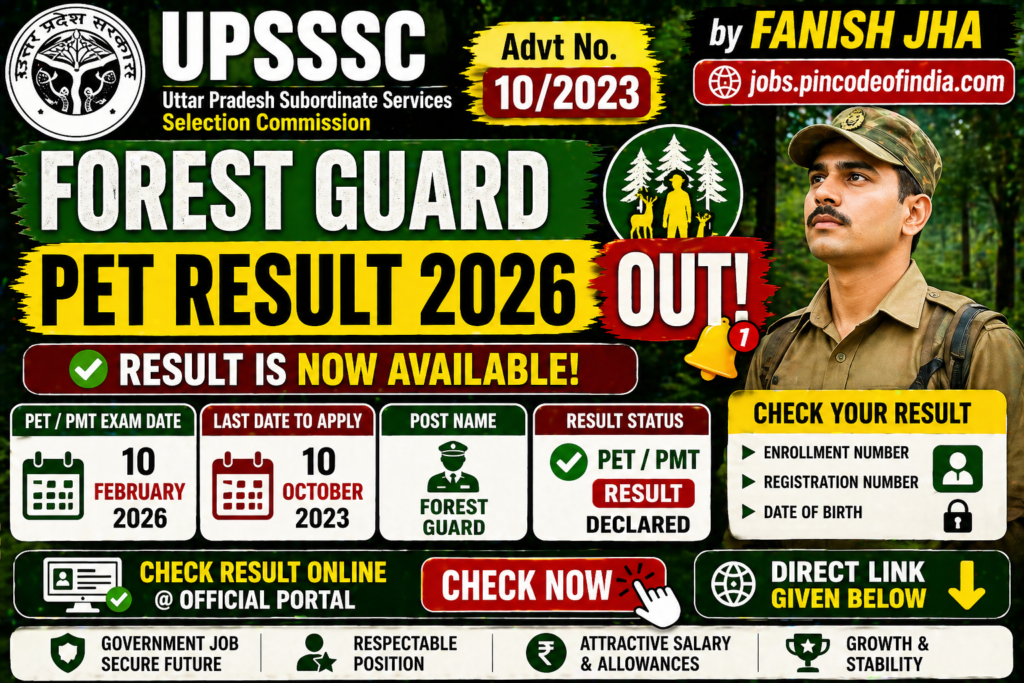 UPSSSC Forest Guard Medical Admit Card 2026