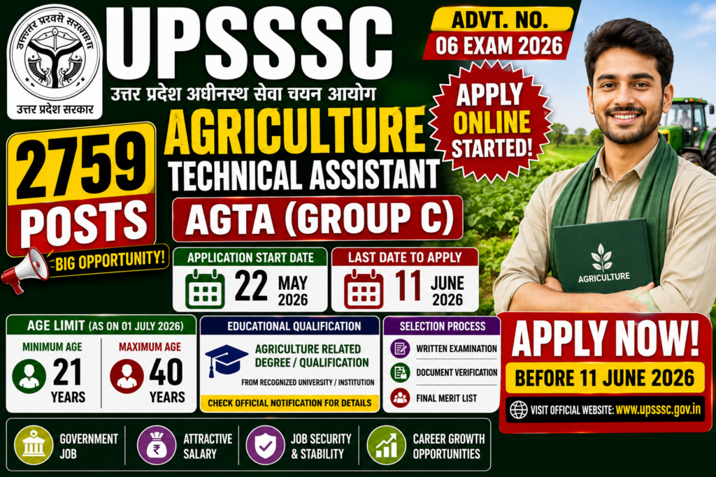 UPSSSC AGTA Recruitment 2026 ð¥ Answer Key Out - Download Response Sheet For UPSSSC Agriculture Technical Assistant Group-C 2026