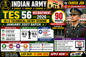 Indian Army TES 56 Recruitment 2026 ð¥ 90 Posts | Apply Online
