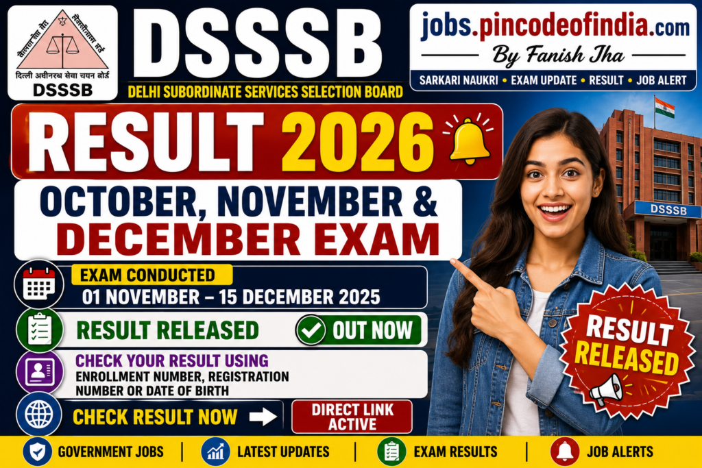 DSSSB Result 2026 Advt 05/2024 Out – Check October, November & December Exam Results For Various Posts