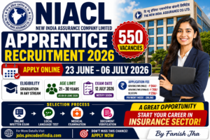 NIACL Apprentice Recruitment 2026 Apply Online for 550 Posts
