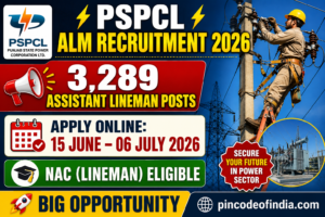 PSPCL Assistant Lineman Recruitment 2026 (NAC): Apply Online for 3289 Posts