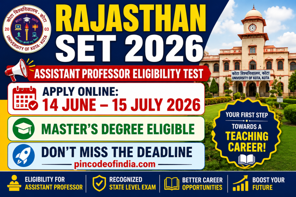 Rajasthan SET 2026 Online Form Apply | Rajasthan State Eligibility Test 2026