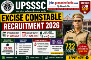 UPSSSC Excise Constable Recruitment 2026 Eligibility Result released for 820 posts. Apply online from 04 June to 24 June 2026. Check eligibility, age limit, vacancy details, and selection process.