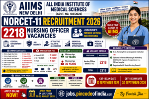 AIIMS NORCET 11th Recruitment 2026 Apply Online for 2218 Nursing Officer Posts