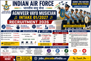 Indian Air Force Agniveer Vayu Musician Intake 01/2027 Recruitment 2026 Apply Online
