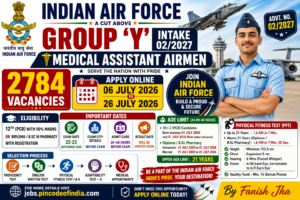 Indian Air Force Group Y Medical Assistant Recruitment 2026 Apply Online Intake 02/2027