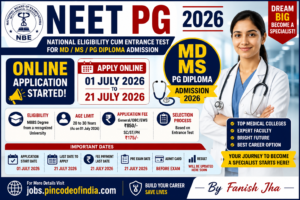 NEET PG 2026 Admit Card Out | NBE NEET PG Registration 2026 Hall Ticket 1 NEET PG 2026 Admit Card has been released by the National Board of Examinations (NBE). Check Exam dates, Exam City Details , important dates, selection process, And Download Hall Ticket.