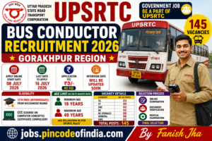 UPSRTC Gorakhpur Bus Conductor Recruitment 2026 Apply Online for 145 Posts