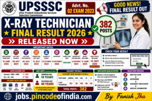 UPSSSC X Ray Technician Final Result 2026 Out, Download Final Result PDF